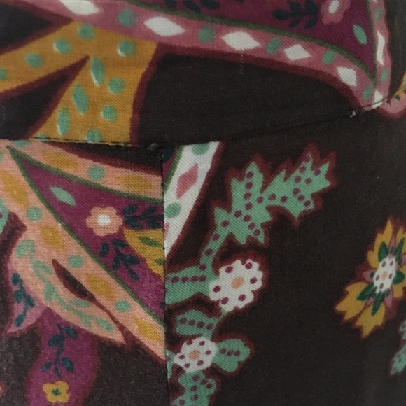 Diane Von Furstenberg Long Paisley Brown Skirt 1X - Picture 5 of 5